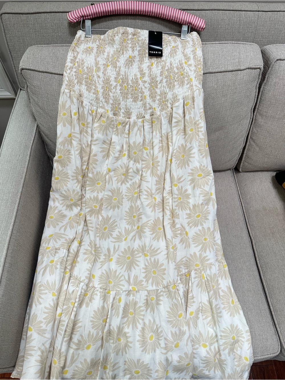 NWT Torrid  Midi Double Gauze Smocked Tiered Strapless Tube Dress Size 1X
